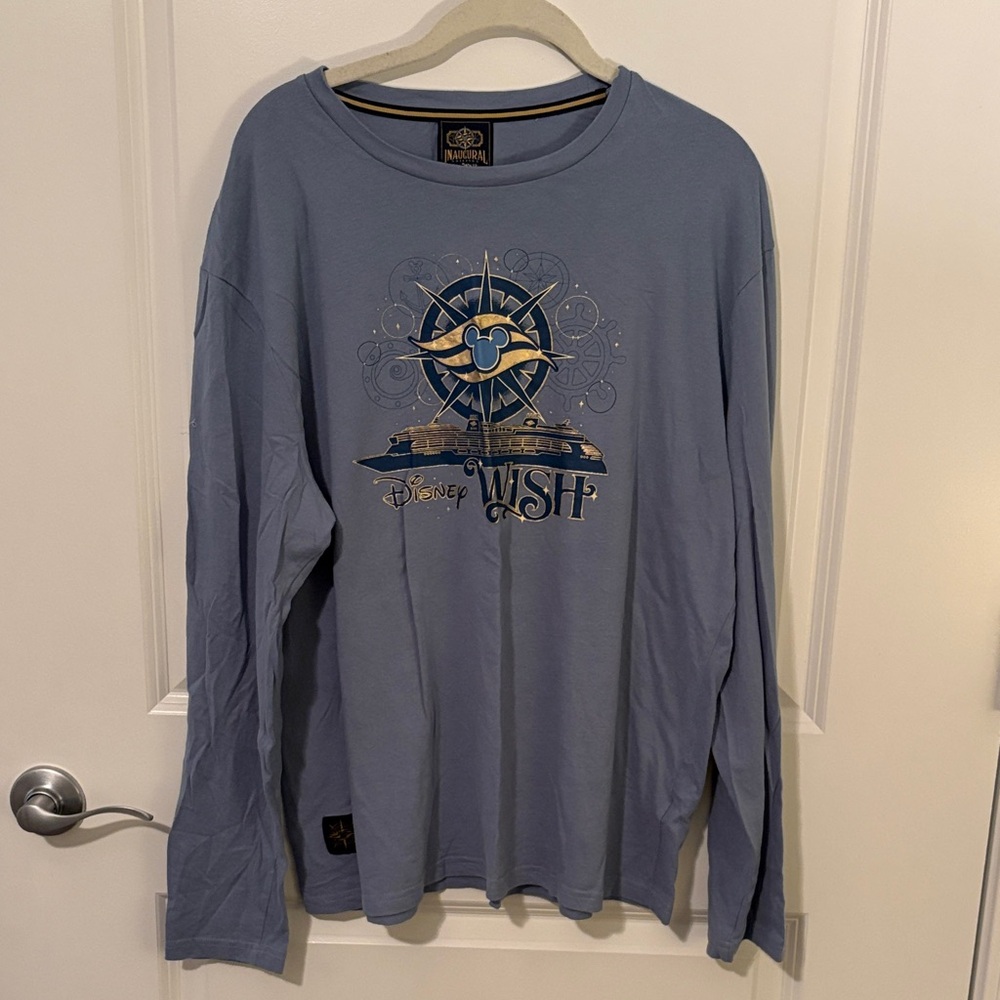 Disney Wish Inaugural Blue Long Sleeve Tee